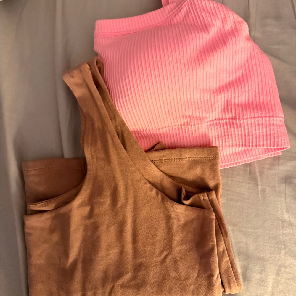 NEVER WORN two square neck bralettes